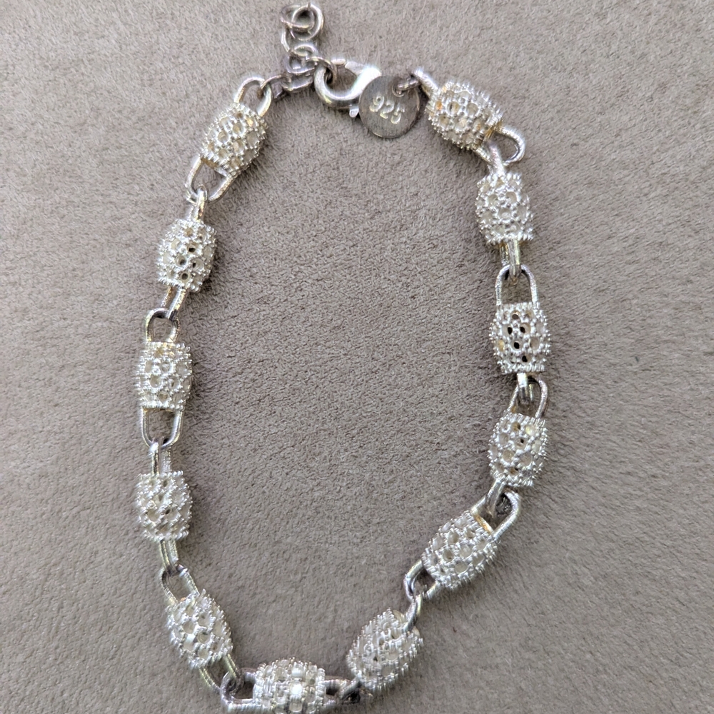 Intricate Sterling Silver Filigree Bracelet